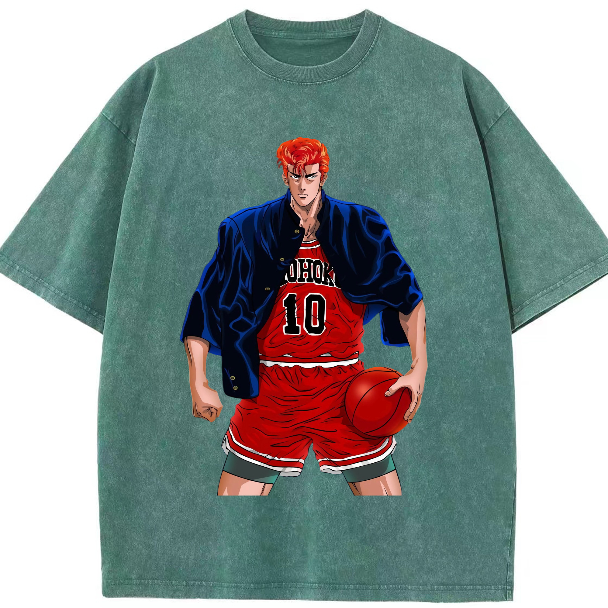 （画像用） SLAM DUNK／スラムダンク 綿100% ヴィンテージ風 半袖Tシャツ（フロントプリント）